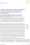 Cover page: A High-Resolution SNP Array-Based Linkage Map Anchors a New Domestic Cat Draft Genome Assembly and Provides Detailed Patterns of Recombination