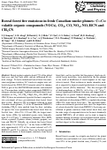 Cover page: Boreal forest fire emissions in fresh Canadian smoke plumes: C<sub>1</sub>-C<sub>10</sub> volatile organic compounds (VOCs), CO<sub>2</sub>, CO, NO<sub>2</sub>, NO, HCN and CH<sub>3</sub>CN