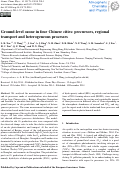 Cover page: Ground-level ozone in four Chinese cities: precursors, regional transport and heterogeneous processes