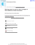 Cover page: Working sunset to sunrise: union strategies in three California climate transitions