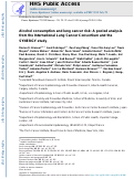 Cover page: Alcohol consumption and lung cancer risk: A pooled analysis from the International Lung Cancer Consortium and the SYNERGY study