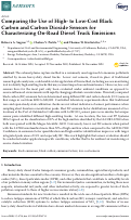 Cover page: Comparing the Use of High- to Low-Cost Black Carbon and Carbon Dioxide Sensors for Characterizing On-Road Diesel Truck Emissions