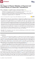 Cover page: The Impact of Human Mobility on Regional and Global Efforts to Control HIV Transmission