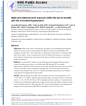 Cover page: Night and rotational work exposure within the last 12 months and risk of incident hypertension.