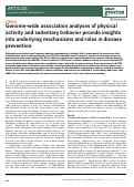 Cover page: Genome-wide association analyses of physical activity and sedentary behavior provide insights into underlying mechanisms and roles in disease prevention.