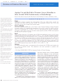 Cover page: Aspirin Use and the Risk of Prostate Cancer Mortality in Men Treated With Prostatectomy or Radiotherapy