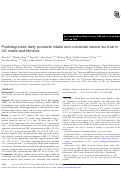 Cover page: Postdiagnostic dairy products intake and colorectal cancer survival in US males and females