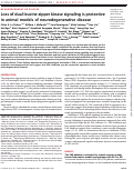 Cover page: Loss of dual leucine zipper kinase signaling is protective in animal models of neurodegenerative disease