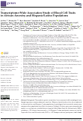 Cover page: Transcriptome-Wide Association Study of Blood Cell Traits in African Ancestry and Hispanic/Latino Populations