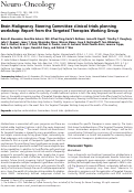 Cover page: Brain Malignancy Steering Committee clinical trials planning workshop: Report from the Targeted Therapies Working Group