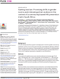 Cover page: Gaining traction: Promising shifts in gender norms and intimate partner violence during an HIV prevention trial in South Africa