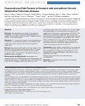 Cover page: Pneumothorax Risk Factors in Smokers with and without Chronic Obstructive Pulmonary Disease