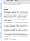 Cover page: Cigarette smoking is associated with adverse survival among women with ovarian cancer: Results from a pooled analysis of 19 studies