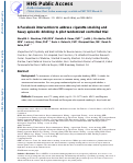 Cover page: A Facebook intervention to address cigarette smoking and heavy episodic drinking: A pilot randomized controlled trial