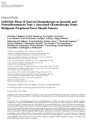 Cover page: SARC006: Phase II Trial of Chemotherapy in Sporadic and Neurofibromatosis Type 1 Associated Chemotherapy-Naive Malignant Peripheral Nerve Sheath Tumors