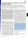 Cover page: Correction for Spence et al., Revealing the specificity of regulatory T cells in murine autoimmune diabetes.