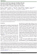 Cover page: Genome-wide Transcriptome Profiling Reveals the Functional Impact of Rare De Novo and Recurrent CNVs in Autism Spectrum Disorders