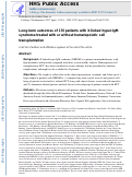 Cover page: Long-term outcomes of 176 patients with X-linked hyper-IgM syndrome treated with or without hematopoietic cell transplantation.