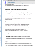 Cover page: Chronic Stroke Outcome Measures for Motor Function Intervention Trials