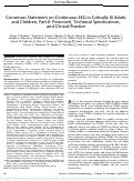 Cover page: Consensus Statement on Continuous EEG in Critically Ill Adults and Children, Part II