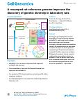 Cover page: A revamped rat reference genome improves the discovery of genetic diversity in laboratory rats