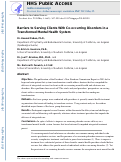 Cover page: Barriers to Serving Clients With Co-occurring Disorders in a Transformed Mental Health System