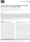 Cover page: A review of feature selection strategies utilizing graph data structures and Knowledge Graphs.