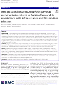 Cover page: Introgression between Anopheles gambiae and Anopheles coluzzii in Burkina Faso and its associations with kdr resistance and Plasmodium infection