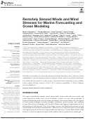 Cover page: Remotely Sensed Winds and Wind Stresses for Marine Forecasting and Ocean Modeling