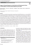 Cover page: Impact of Genetic Diagnosis on the Outcome of Hematopoietic Stem Cell Transplant in Primary Immunodeficiency Disorders