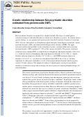 Cover page: Genetic relationship between five psychiatric disorders estimated from genome-wide SNPs.