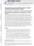 Cover page: Personality Change Due to Traumatic Brain Injury in Children and Adolescents: Neurocognitive Correlates