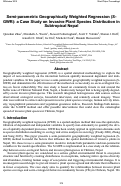 Cover page: Semi-parametric Geographically Weighted Regression (S-GWR): a Case Study on Invasive Plant Species Distribution in Subtropical Nepal