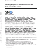 Cover page: Optical calibration of the SNO+ detector in the water phase with deployed sources