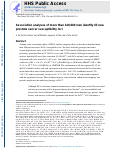 Cover page: Association analyses of more than 140,000 men identify 63 new prostate cancer susceptibility loci