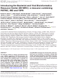 Cover page: Introducing the Bacterial and Viral Bioinformatics Resource Center (BV-BRC): a resource combining PATRIC, IRD&nbsp;and ViPR.