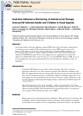 Cover page: Realtime adherence monitoring of antiretroviral therapy among hiv-infected adults and children in rural uganda