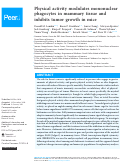 Cover page: Physical activity modulates mononuclear phagocytes in mammary tissue and inhibits tumor growth in mice
