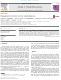 Cover page: Management of central nervous system teratoma.