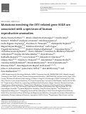 Cover page: Mutations involving the SRY-related gene SOX8 are associated with a spectrum of human reproductive anomalies