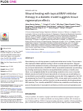 Cover page: Wound healing with topical BRAF inhibitor therapy in a diabetic model suggests tissue regenerative effects