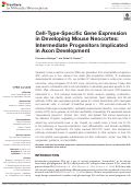 Cover page: Cell-Type-Specific Gene Expression in Developing Mouse Neocortex: Intermediate Progenitors Implicated in Axon Development