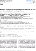 Cover page: Emissions of organic carbon and methane from petroleum and dairy operations in California's San Joaquin Valley