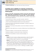 Cover page: Feasibility and Acceptability of Conducting a Randomized Clinical Trial Designed to Improve Interpretation of Screening Mammography