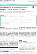 Cover page: Sex differences in gout characteristics: tailoring care for women and men