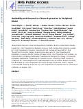 Cover page: Heritability and genomics of gene expression in peripheral blood