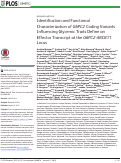 Cover page: Identification and Functional Characterization of G6PC2 Coding Variants Influencing Glycemic Traits Define an Effector Transcript at the G6PC2-ABCB11 Locus