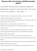 Cover page: Biorenewable and circular polydiketoenamine plastics