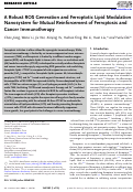 Cover page: A Robust ROS Generation and Ferroptotic Lipid Modulation Nanosystem for Mutual Reinforcement of Ferroptosis and Cancer Immunotherapy.