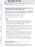 Cover page: Multiparametric magnetic resonance imaging for prostate cancer improves Gleason score assessment in favorable risk prostate cancer